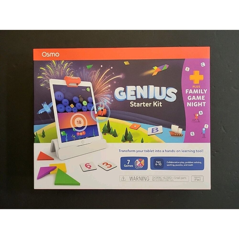 Osmo - Genius Starter Kit for iPad + Family Game Night - 7 Educational Learning